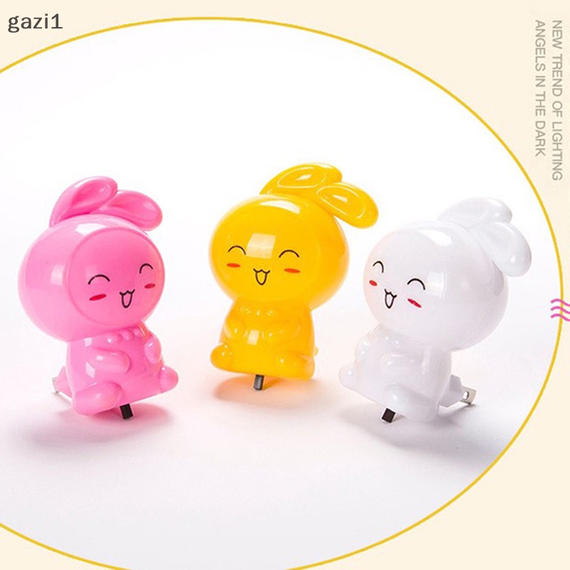 Đèn Ngủ led Hình Thỏ Hoạt Hình Dễ Thương Có Công Tắc Đầu Giường Cho Trẻ Em