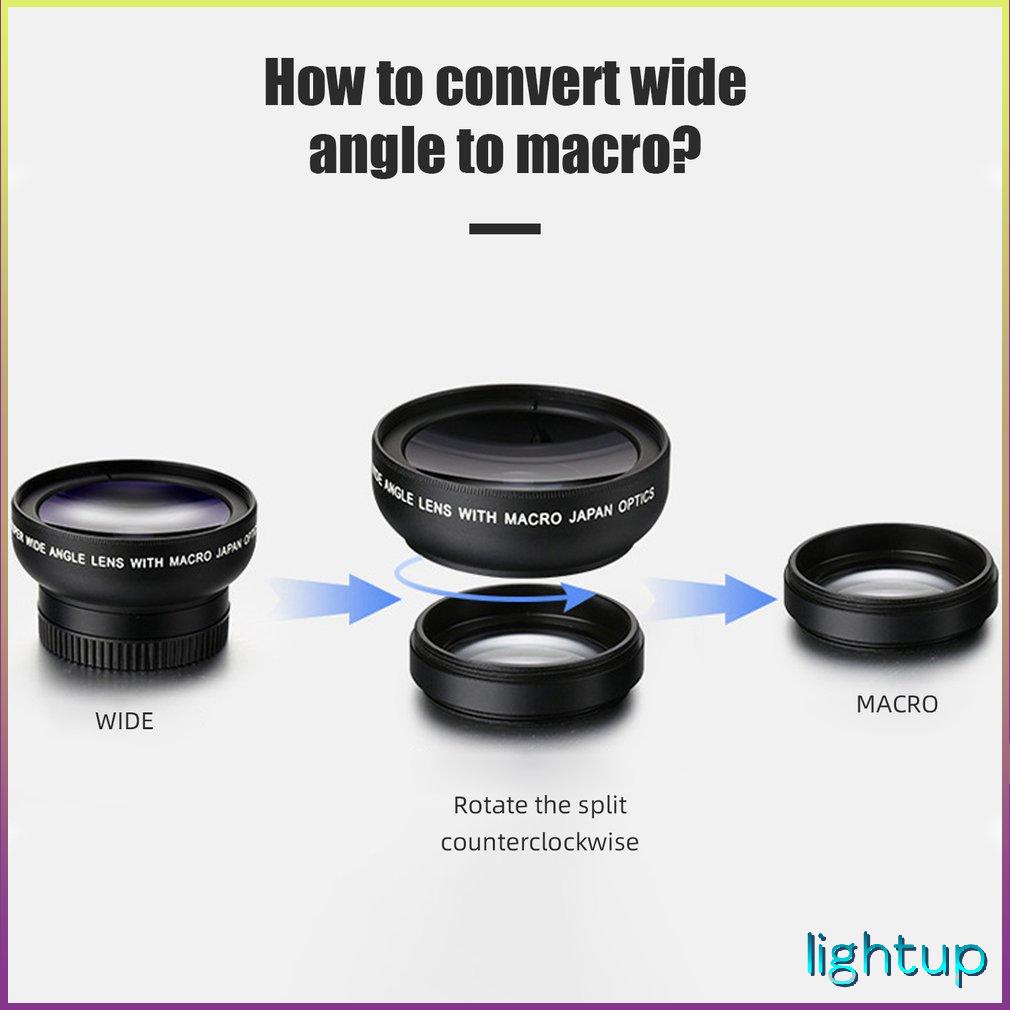 External Lens 2-In-1 Mobile Phone 0.45X Wide Angle 12.5X Macro