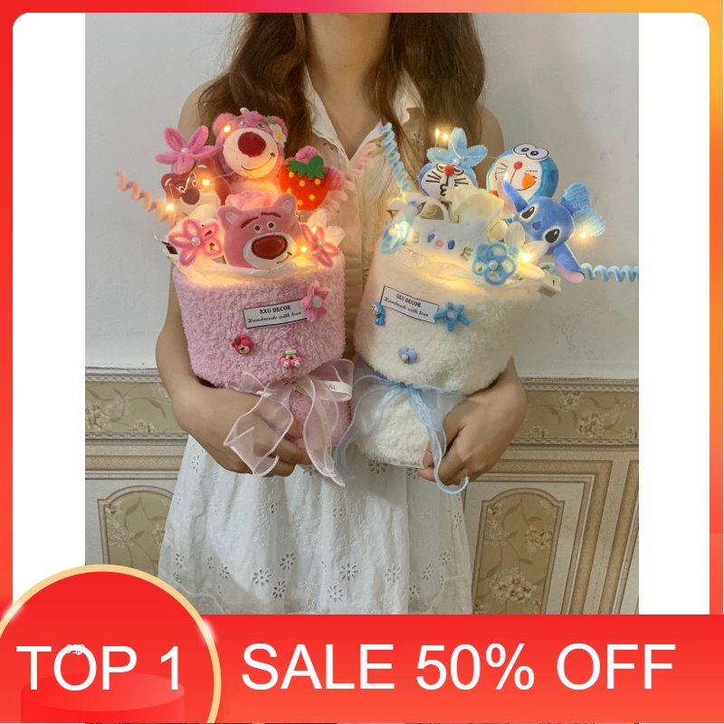 Bó hoa gấu bông làm quà tặng người yêu, quà sinh Nhật,