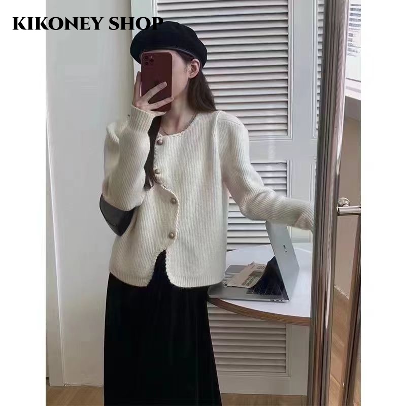 KIKONEY SHOP Áo Len áo khoác cardigan Cute Phong cách Korean Fashion WXF2390S6V 38Z230920