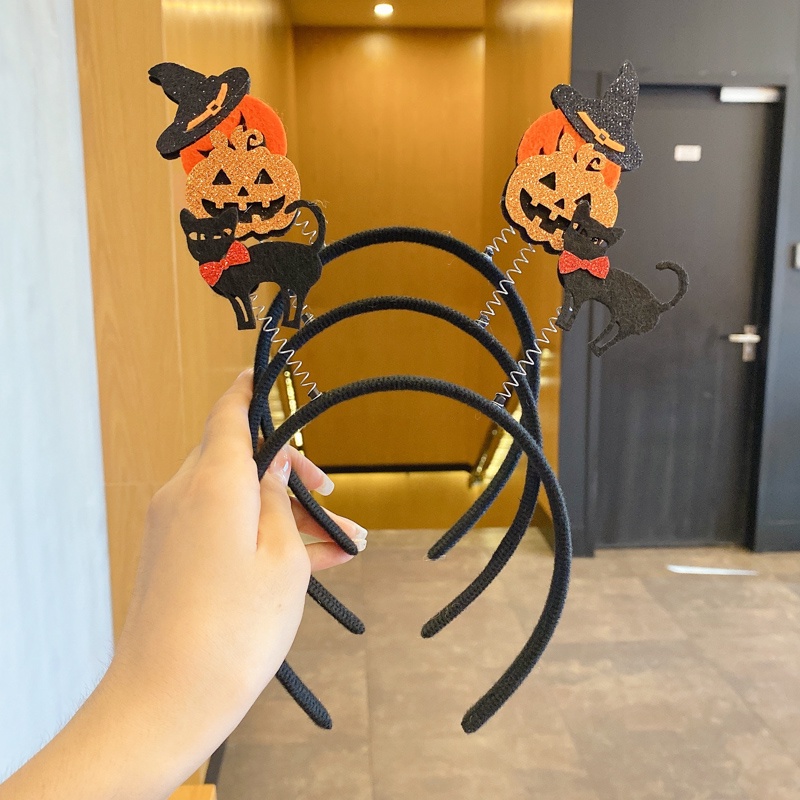 Băng Đô Cài Tóc Màu Đen Phong Cách Hàn Quốc Thời Trang halloween Vui Nhộn