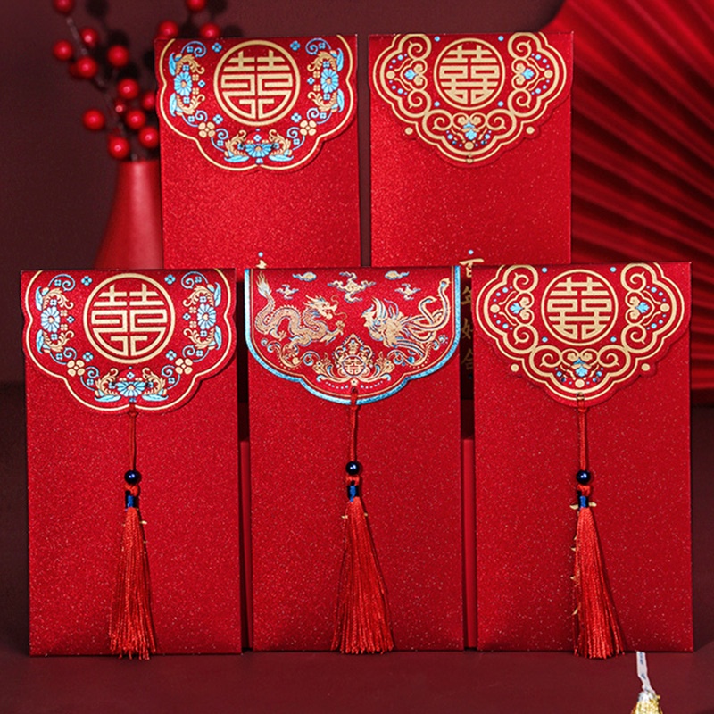 Set 10 Bao Lì Xì Đỏ May Mắn Cho Năm Mới / Đám Cưới