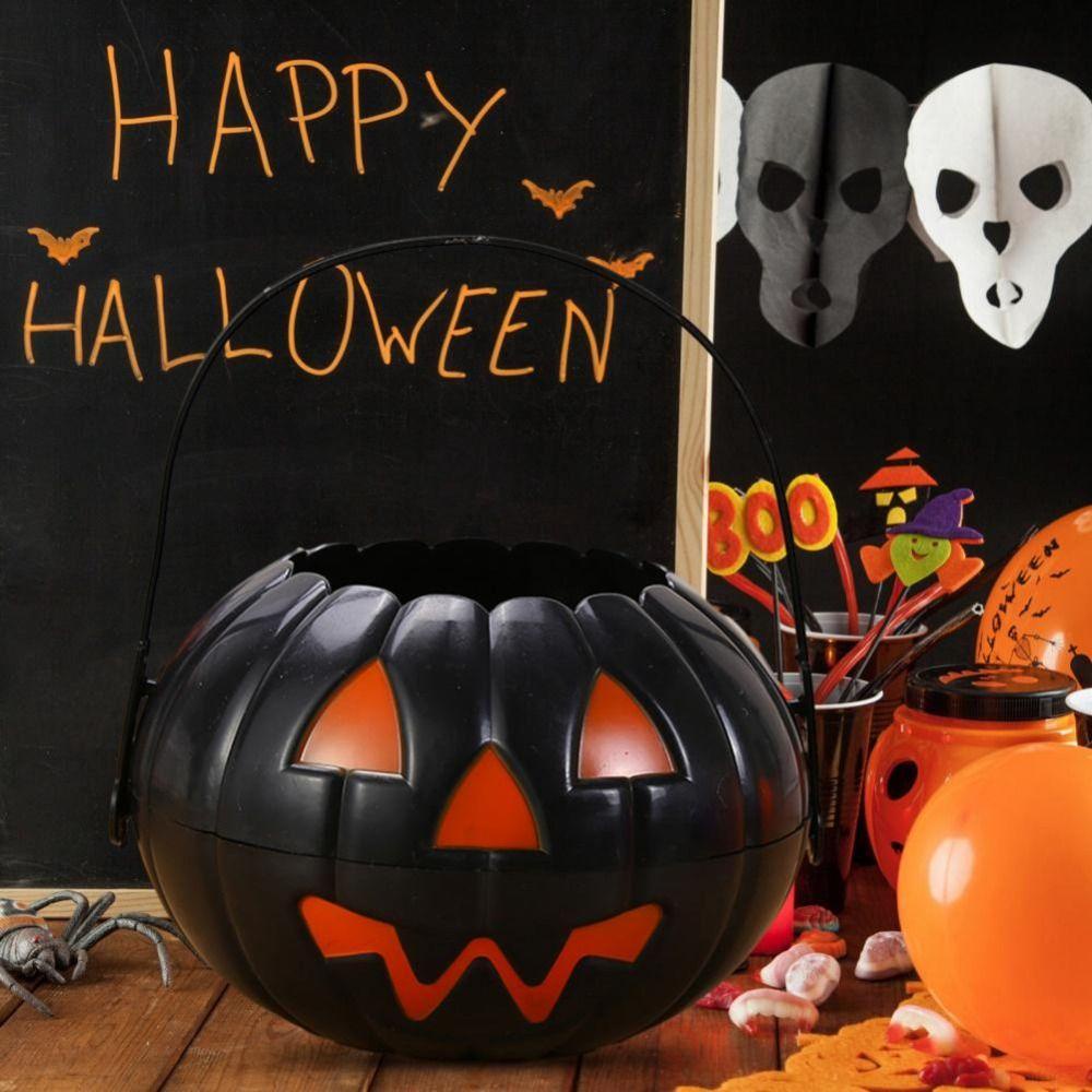 Xô Đựng Kẹo mini Có Tay Cầm Hình Bí Ngô halloween