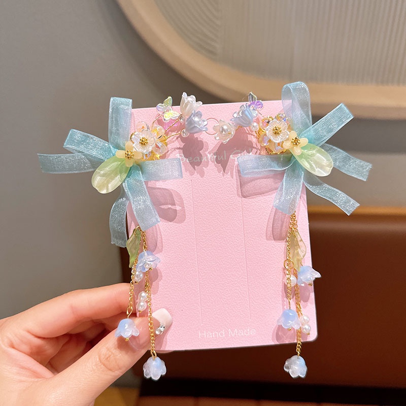 Kẹp Tóc Hình Bướm Phong Cách Trung Hoa Cổ Điển Cho Bé Gái