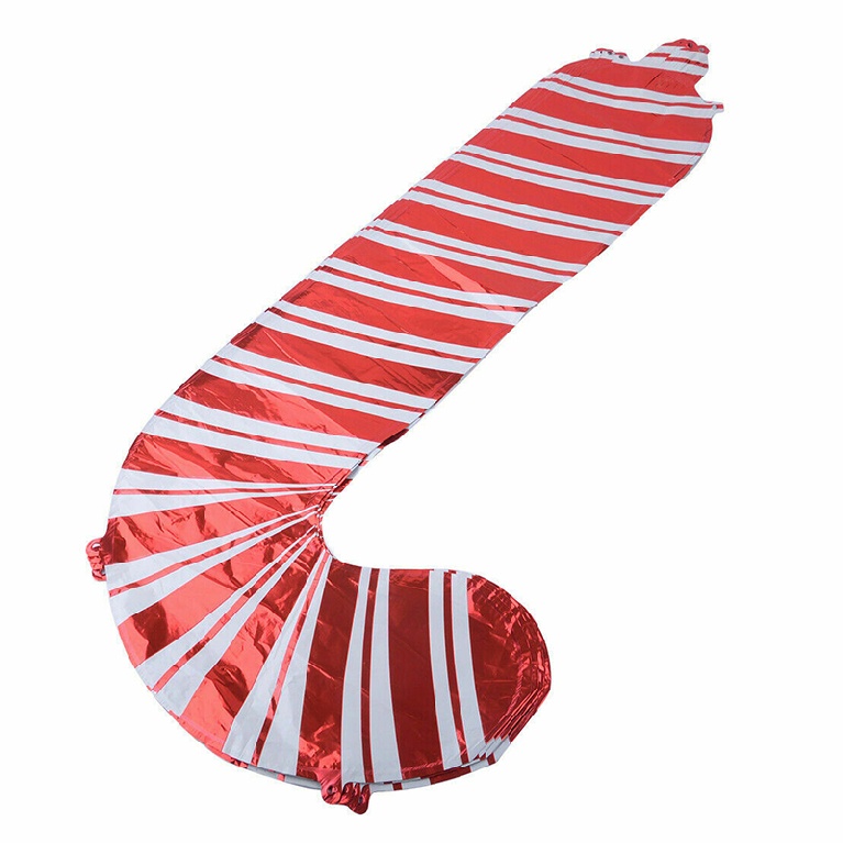 Large Christmas Candy Cane Aluminum Foil Balloons Xmas Birthday Party Decoration