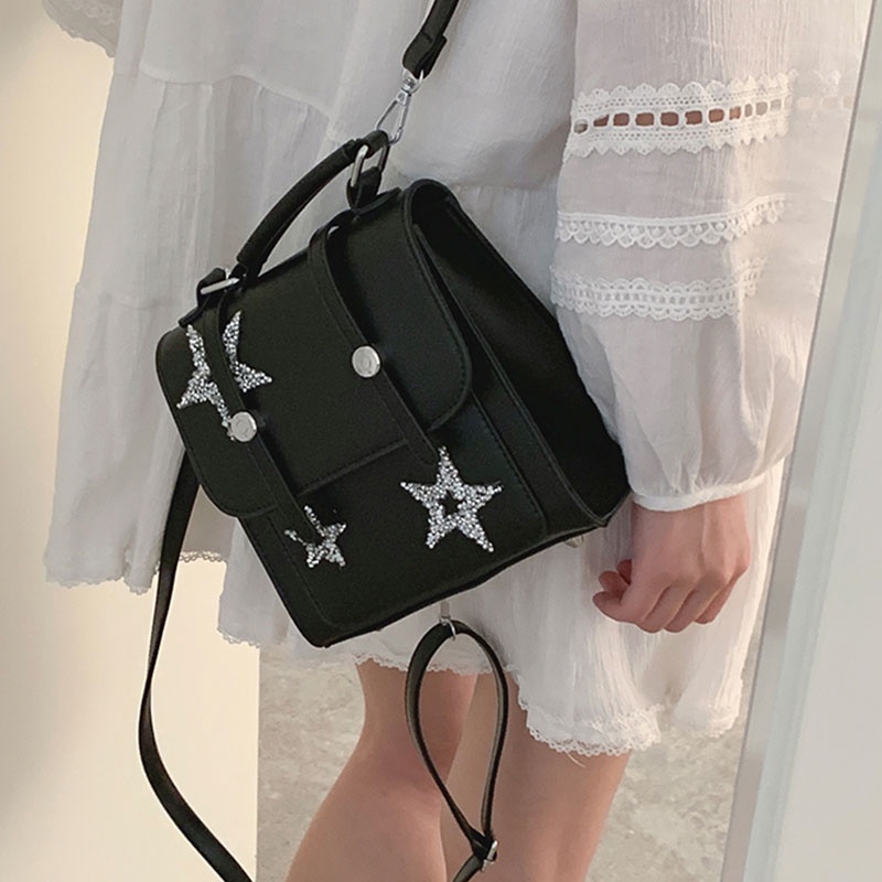 Ba Lô Học Sinh Màu Bạc Họa Tiết Ngôi Sao Lấp Lánh