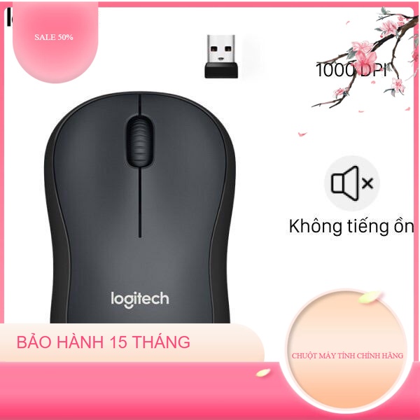 Chuột Máy Tính Không Dây Logitech M220 Không Tiếng Ồn Cao Cấp .