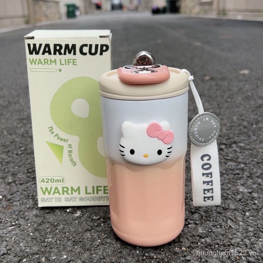 Hello kitty Bình Nước Giữ Nhiệt Bằng Thép Không Gỉ Hình hello kitty