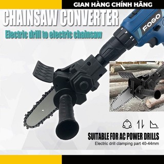 Máy cưa xích- bộ chuyển đổi máy khoan thành máy cưa xích
