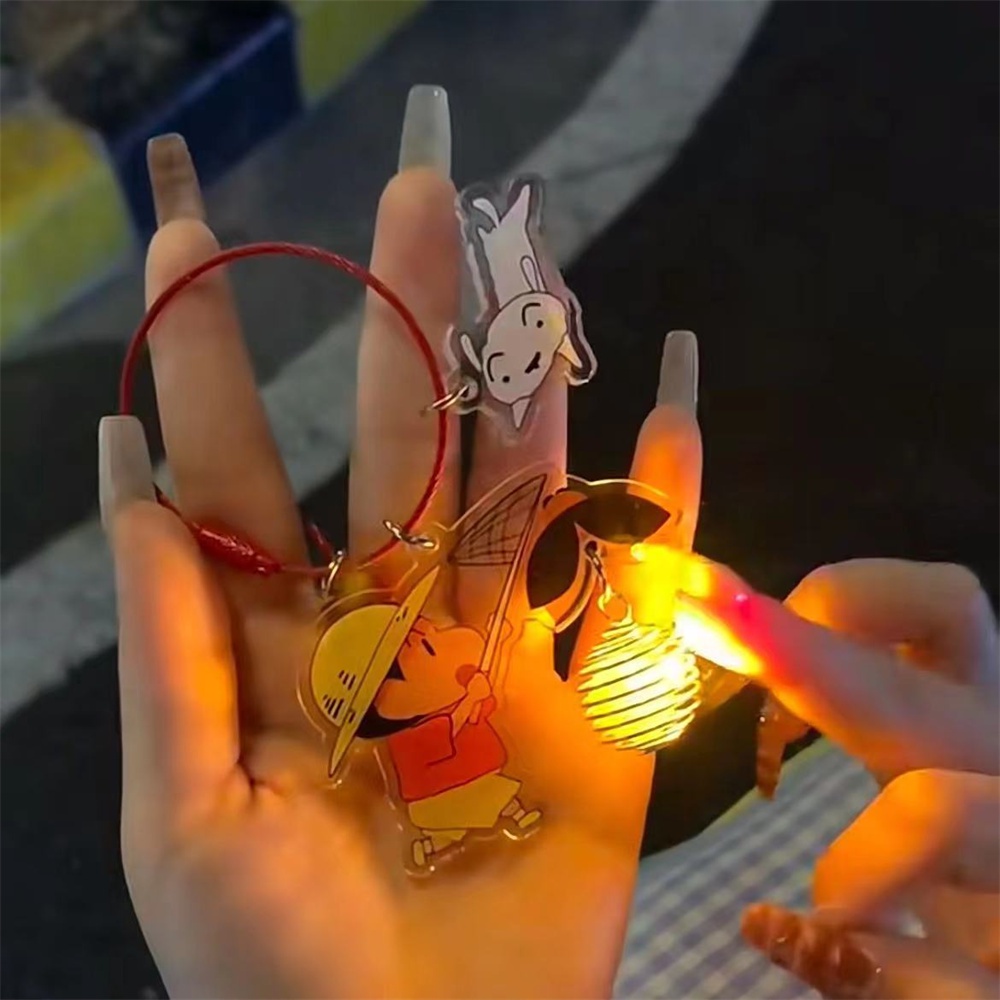 🔥Sẵn Sàng🔥Hoạt Hình Móc Khóa Hình Cậu Bé Bút Chì shin chan Phát Quang Độc Đáo