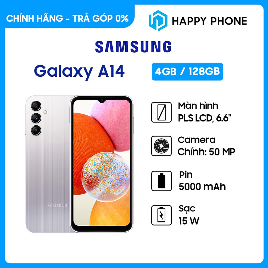 Điện thoại Samsung Galaxy A14   - Hàng Chính Hãng - Đã kích hoạt bảo hành điện tử