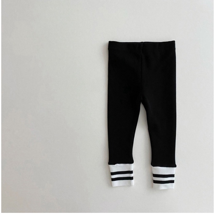 Quần Legging Co Giãn Họa Tiết Kẻ Sọc Đơn Giản Thời Trang Xuân Thu Cho Bé