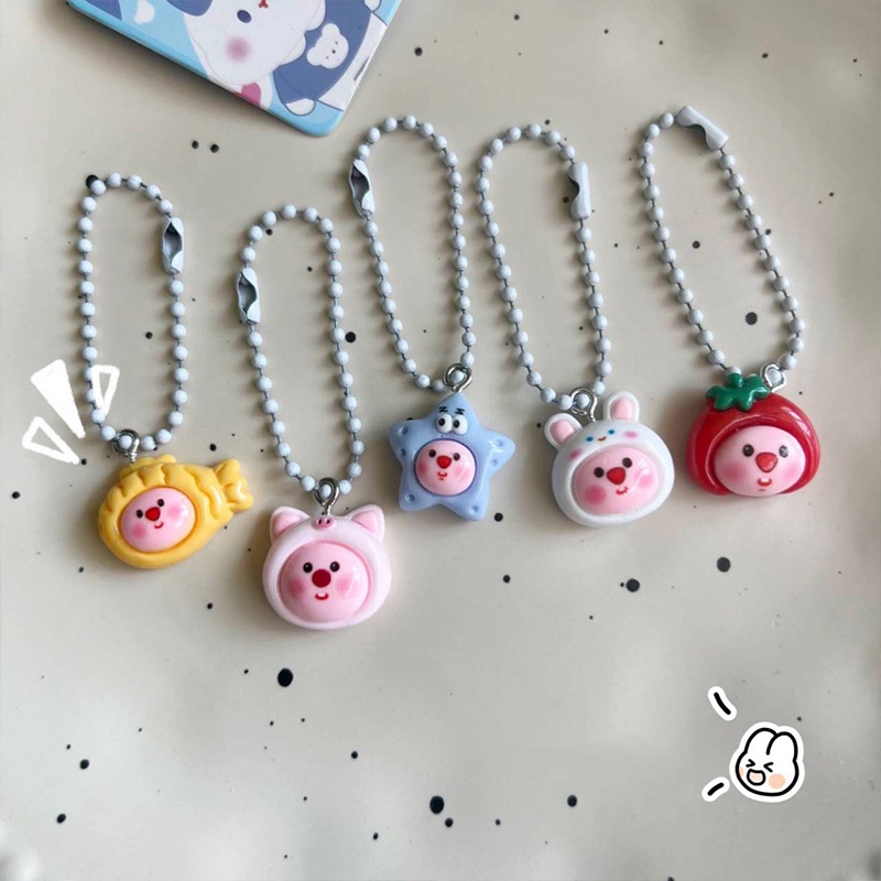 Móc Chìa Khóa mini Họa Tiết Hoạt Hình Màu Sắc Ngọt Ngào Xinh Xắn