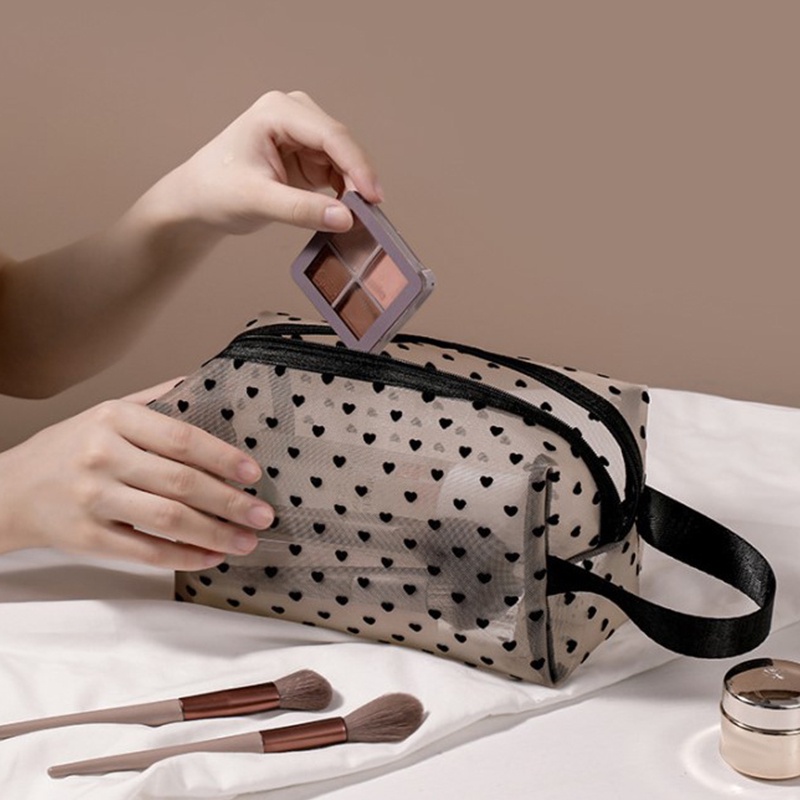 Túi Lưới Đựng Mỹ Phẩm Son Môi Chìa Khóa Đa Năng Cho Nữ