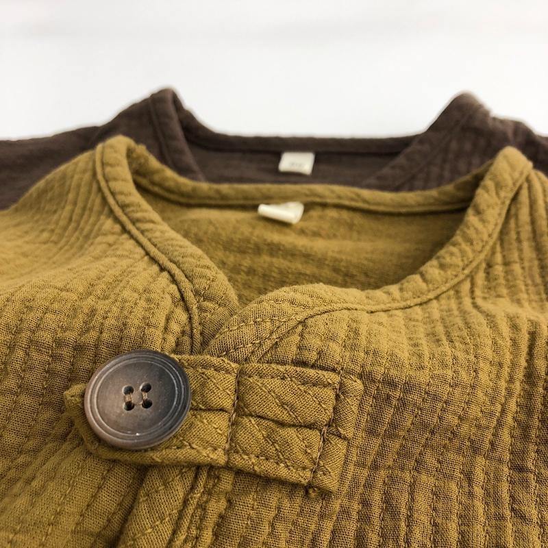 Áo Khoác cardigan cotton Phong Cách retro Hàn Quốc Cho Nam Nữ