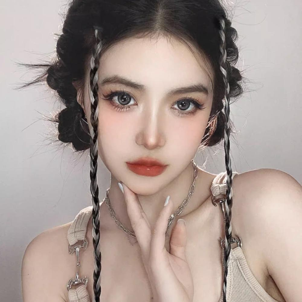 Francesco Tóc Giả y2k Kiểu Thắt Bím Vô Hình Thời Trang Cho Nữ