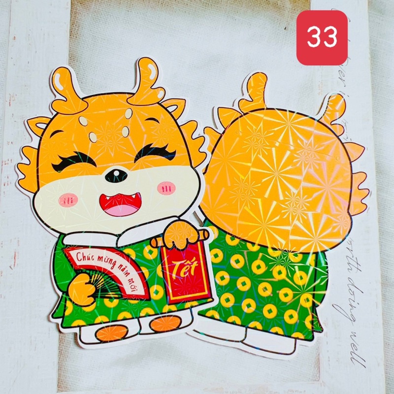 50 Bao lì xì CHIBI RỒNG XINH XẮN, bao lì xì tết 2024