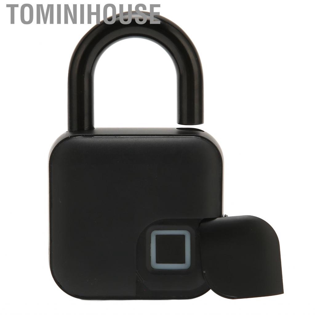 Tominihouse Fingerprint Padlock  Safety Electronic Lock For Suitcase Gym