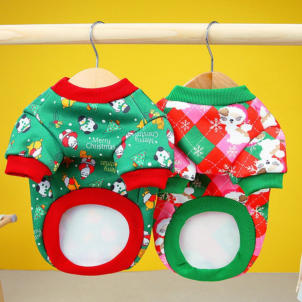 Áo Sweater Giữ Ấm Mùa Đông In Họa Tiết Hoa Tuyết Hoạt Hình Giáng Sinh Cho Chó chihuahua