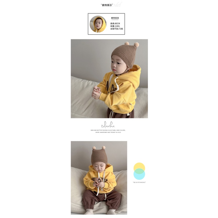 Set Áo Hoodie + Quần Dài Phong Cách Hàn Quốc Thời Trang Mùa Thu Cho Bé Trai 7oqo
