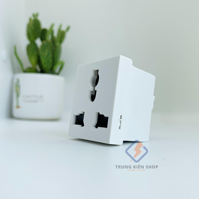 Hạt ổ cắm 3 chấu đa năng có màng che 16A - Hạt Ổ Cắm Dòng A50 DoBo Hàn Quốc nhập khẩu cao cấp