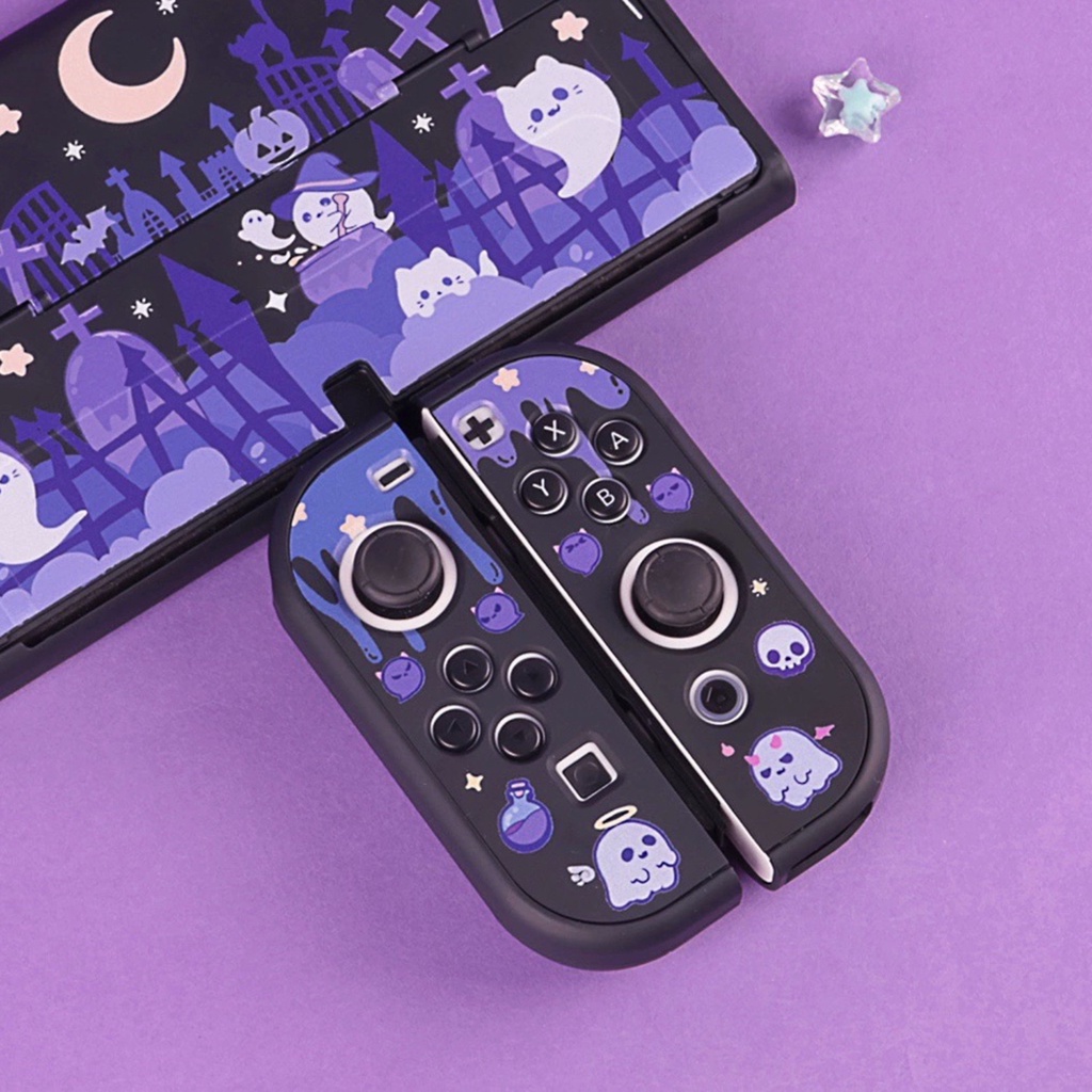 Dễ Thương Ốp Bảo Vệ Máy Chơi Game nintendo switch Và Đèn Led Hình Ma Đáng Yêu