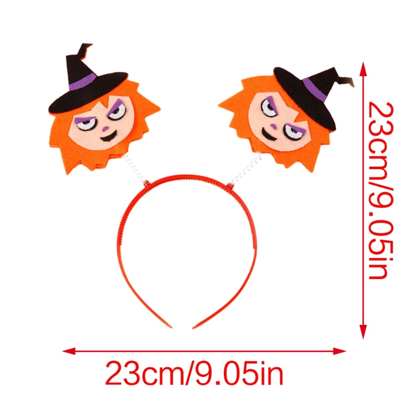 Băng Đô Cài Tóc Phù Thủy Bí Ngô Không Dệt Trang Trí halloween