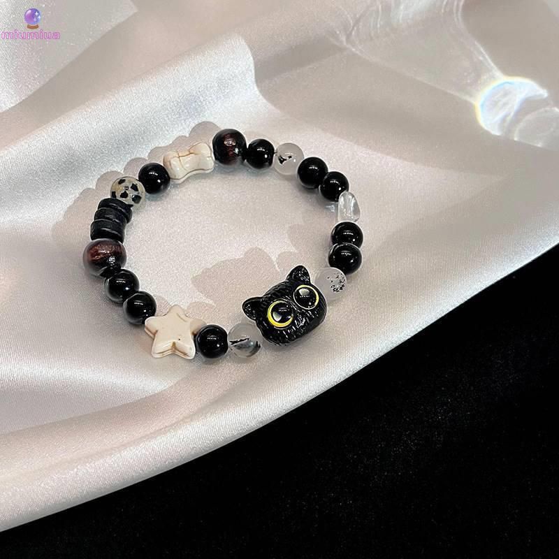 Miumiua🔮Vòng Tay Hình Mèo Đen Phong Cách Trung Hoa Thời Trang Mùa Hè 2023