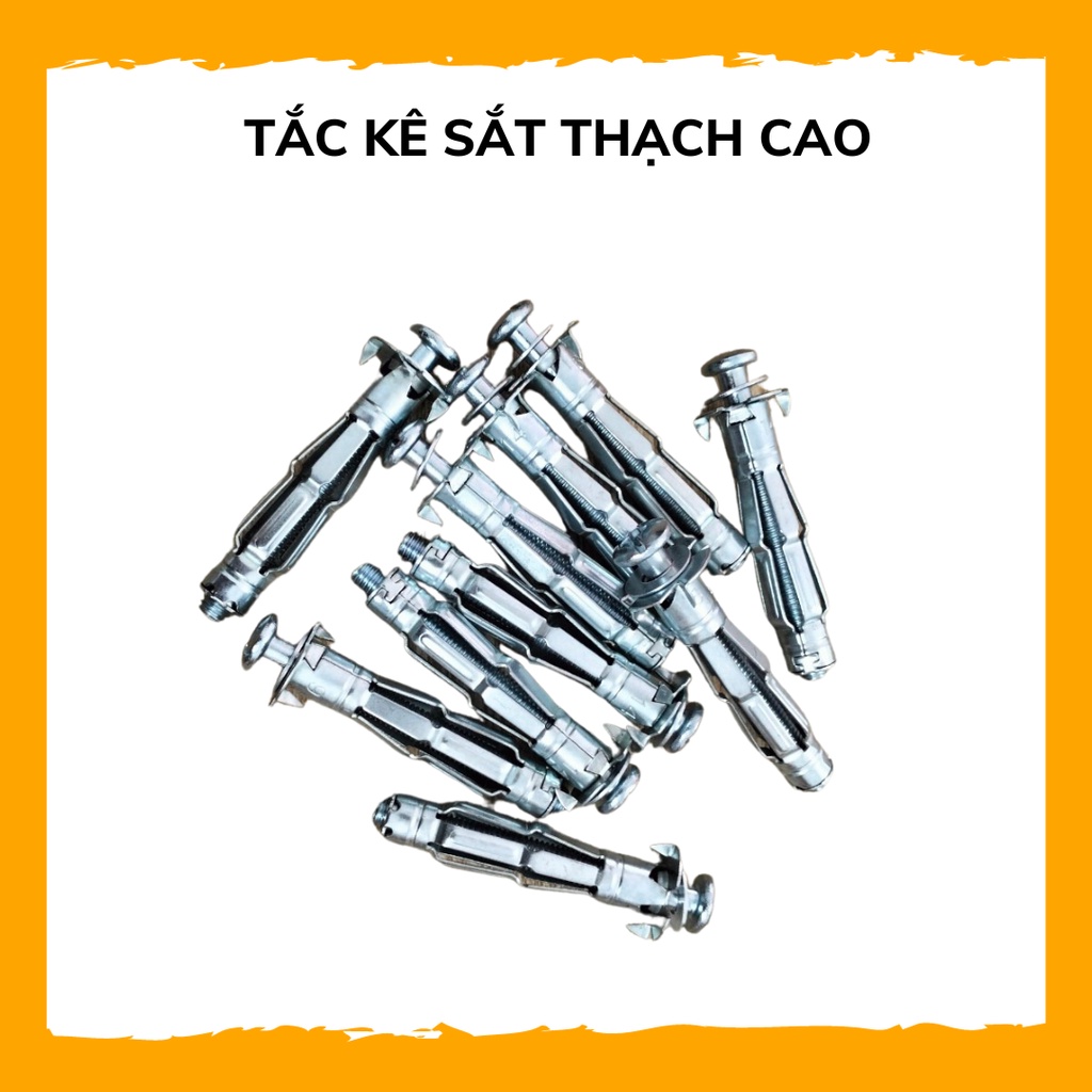 Tắc Kê Sắt Thạch Cao,  Vít Nở Sắt, Combo 10 con Bulong Nở Sắt 4mm, 6mm, Lắp Trần Thạch Cao