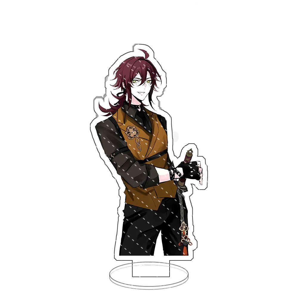 Mô hình Standee Genshin Impact Deacon Maid Xiao Kazuha Venti Heizou Scaramouche Anime decor góc học tập để bàn 15cm