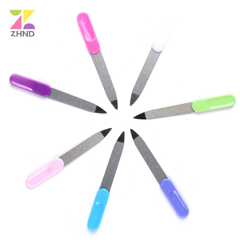 Zhuzhengde Bộ 2 Cây Dũa Móng Tay Bằng Thép Không Gỉ