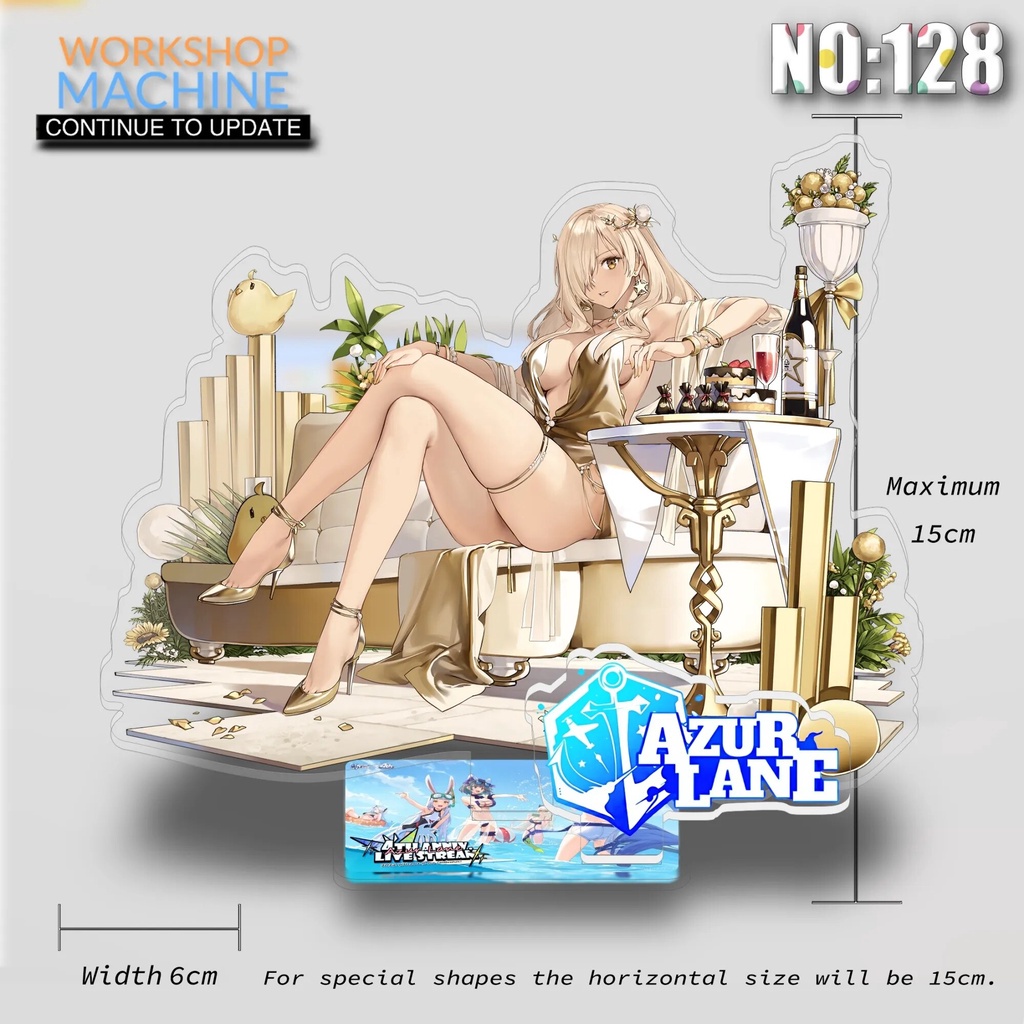 Mô hình Standee Azur Lane P2 Anime Characters Acrylic Game 2 Phụ kiện trang trí để bàn góc học tập