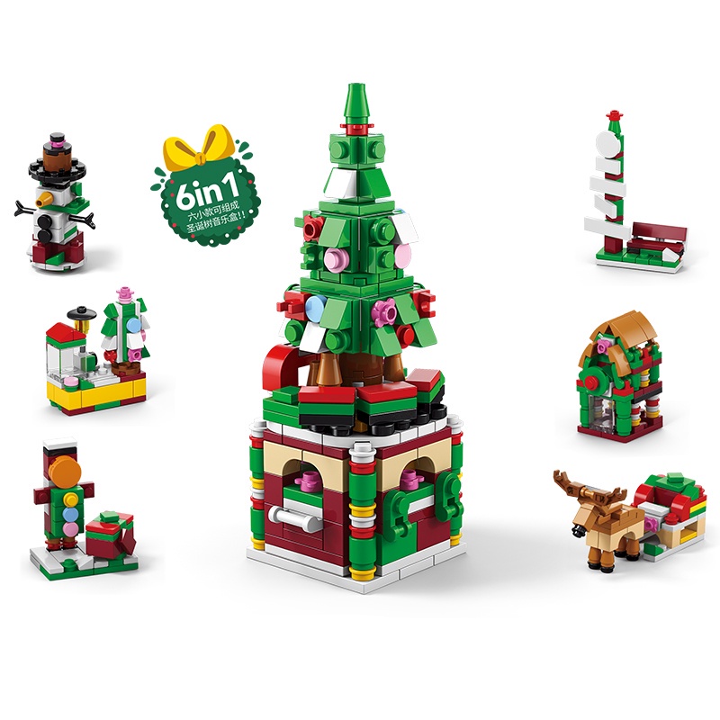 Bộ Đồ Chơi Lắp Ráp Cây Thông Giáng Sinh Cho Bé
