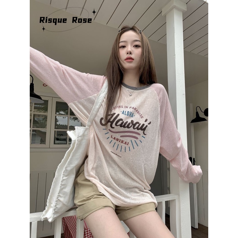 Risque Rose Áo Len áo khoác cardigan thời trang Trendy Hàn Phong Thời trang WMY23004E3 41Z231008