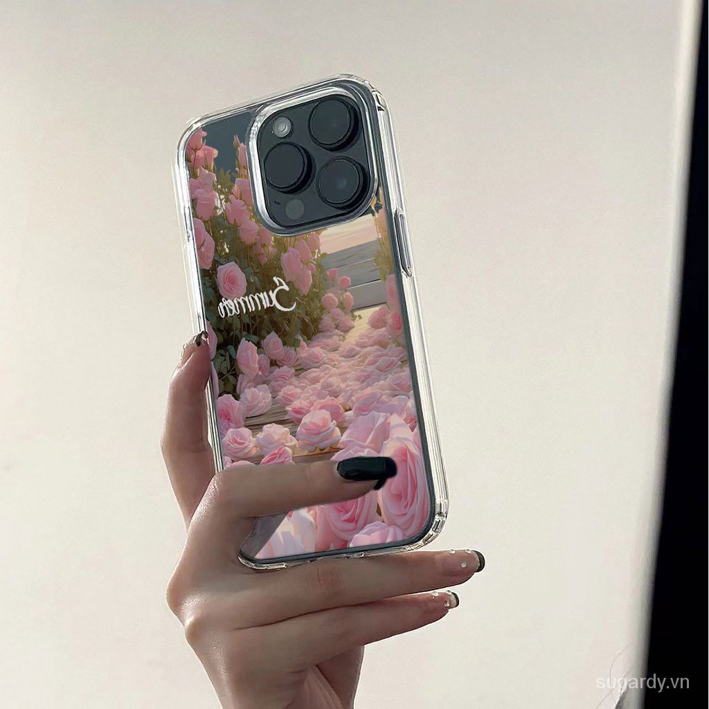 Ôp Điện Thoại Hình Hoa Hồng Cho iphone 15pro 15promax 14promax 13promax 11promax 15 14 13 12 11 pro max xr x xsmax 7 8 plus Ốp