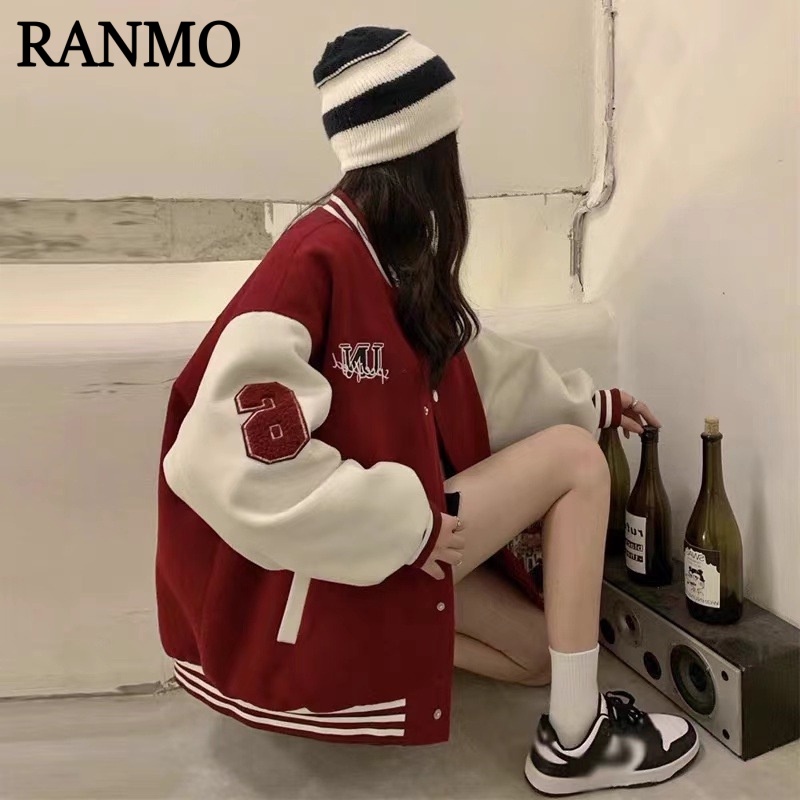 RANMO áo khoác dù áo khoác bomber Thông thường INS chic Sôi động WJK2393IP0 41Z231009