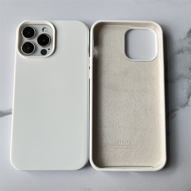 Ôp Điện Thoại Silicon Dẻo Màu Xanh Da Trời Có logo 15 series Cho iphone 15 14 13 12 11 pro max 15plus x xs xr Vỏ