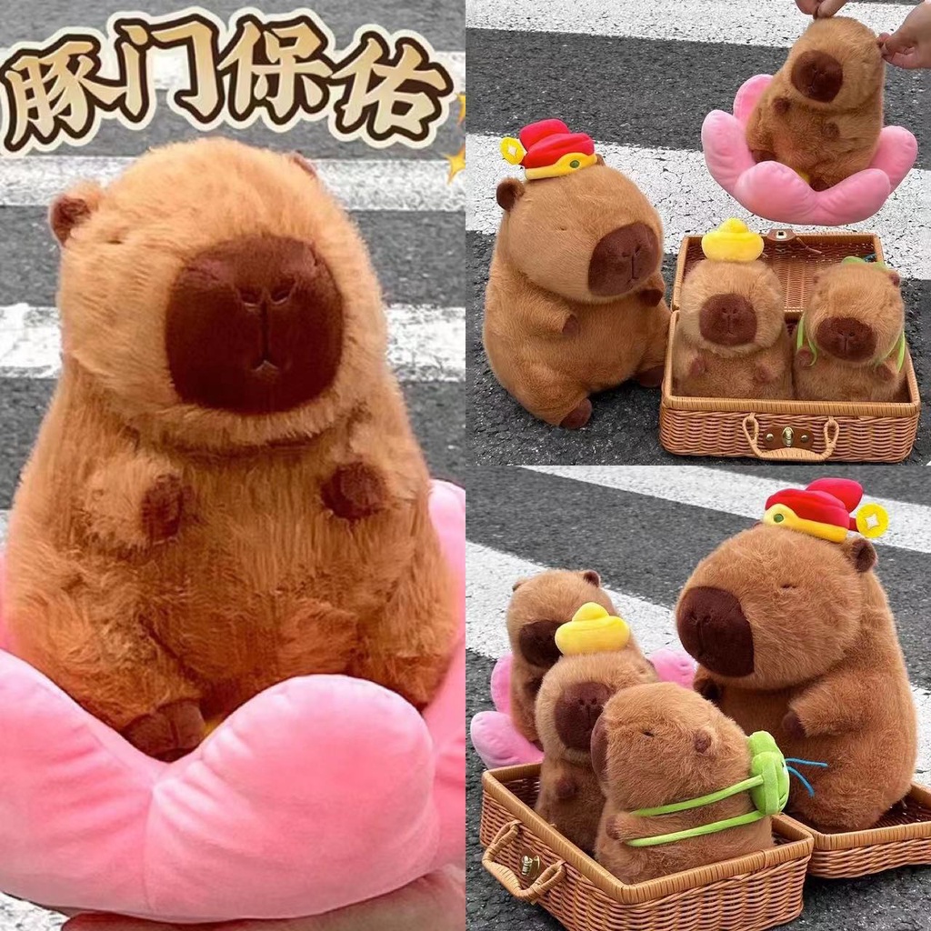 Mới Búp Bê Nhồi Bông capybara Hatybara May Mắn Phong Cách Phật Giáo Vui Nhộn Sáng Tạo