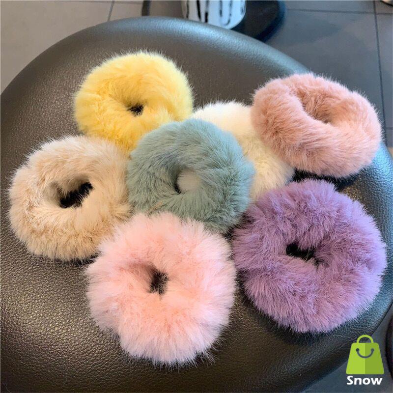 Dễ Thương Dây Cột Tóc Lông Nhung Đơn Giản Xinh Xắn Dành Cho Nữ