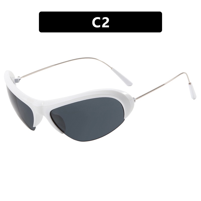 Kính Mát Nửa Gọng Phong Cách hip hop Âu Mỹ Mới 2023