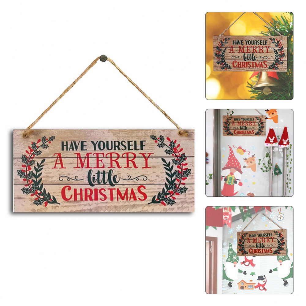 Phụ Kiện Treo Trang Trí Cây Thông Giáng Sinh Bằng Gỗ Dễ Thương Xinh Xắn