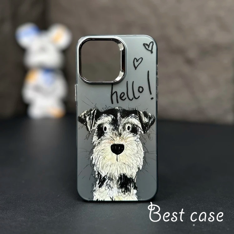 Ốp Điện Thoại Cứng In Hình Cún Hoạt Hình Cho iphone 15 14 13 12 11 pro max