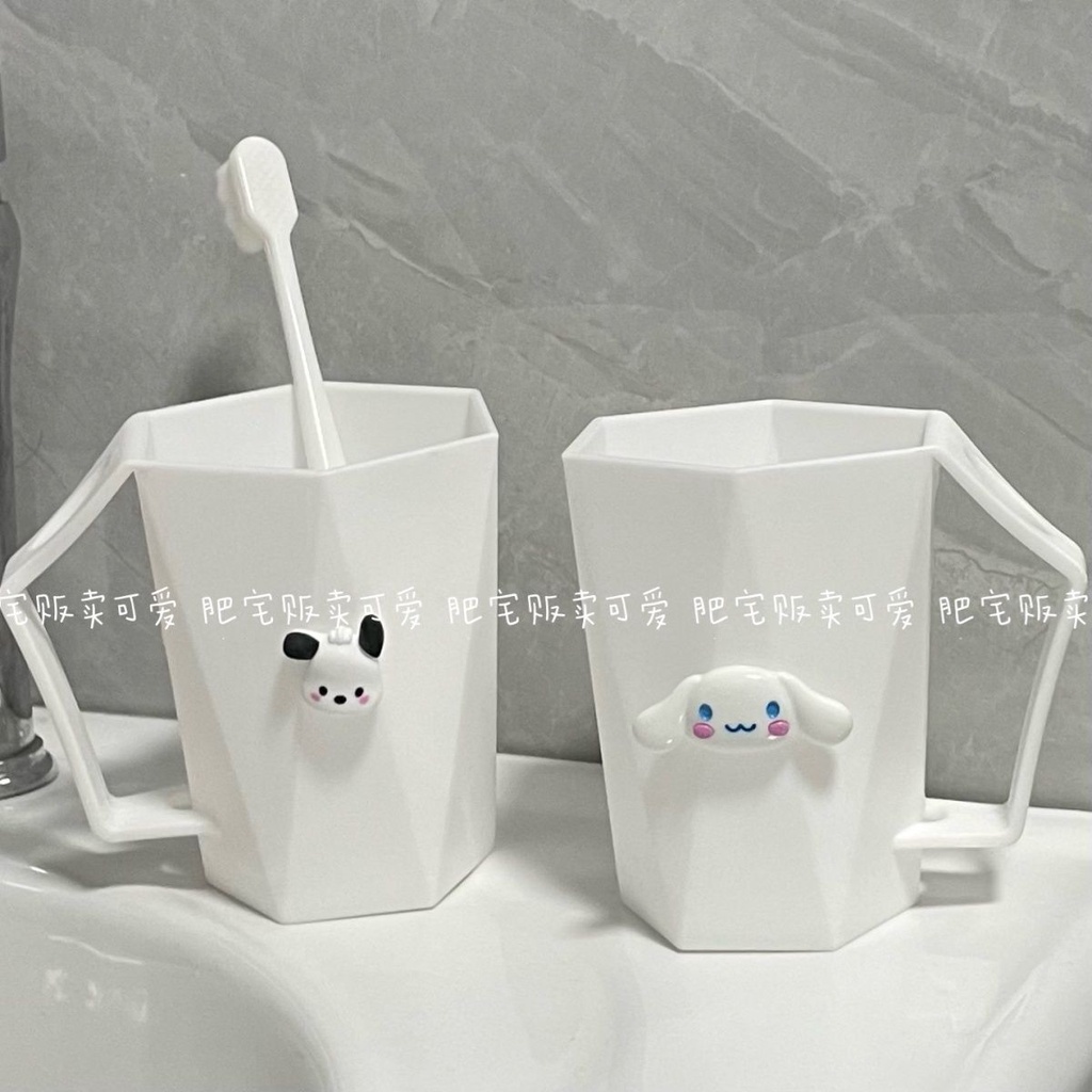 ♫ Cốc Nước Súc Miệng Hoạt Hình Sanrio Cốc đựng Bàn Chải đánh Răng Cinnamoroll Pochacco Dễ Thương Cốc Rửa Dày Không độc Hại Không Có Mùi Cốc Khách Sạn Cốc Du Lịch Di động