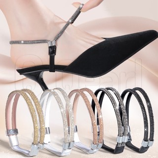 Bộ 2 Dây Đai Cố Định Giày Cao Gót / Thắt Lưng Đính Đá Có Thể Tháo Rời Chống Trượt Chống Rơi Có Thể Điều Chỉnh