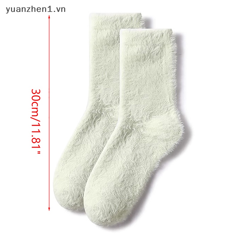 Vớ Nhung San Hô Lông Xù Dày Co Giãn Giữ Ấm Mùa Thu Đông Cho Nữ vn