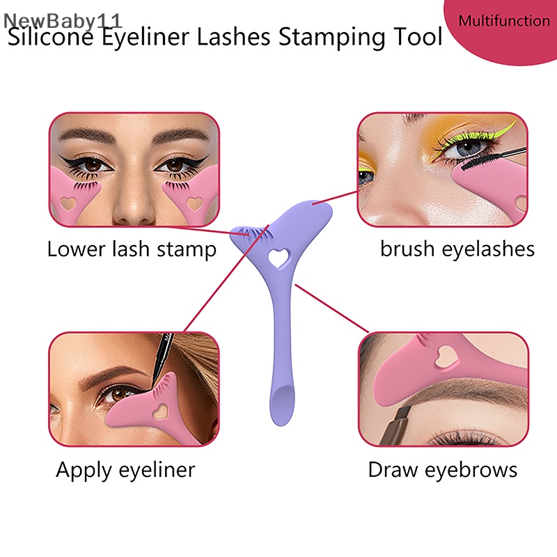 Bút Kẻ Mắt Kiêm Con Dấu Trang Điểm Lông Mi Tự Nhiên Bằng silicone Dành Cho Người Mới Bắt Đầu