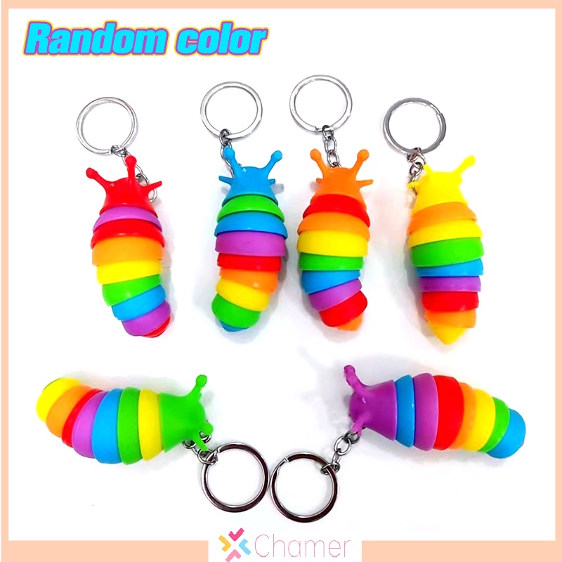 Móc Khóa Hình Sâu Bướm Mắt To Dễ Thương Giảm Căng Thẳng Cho Thú Cưng Văn Phòng