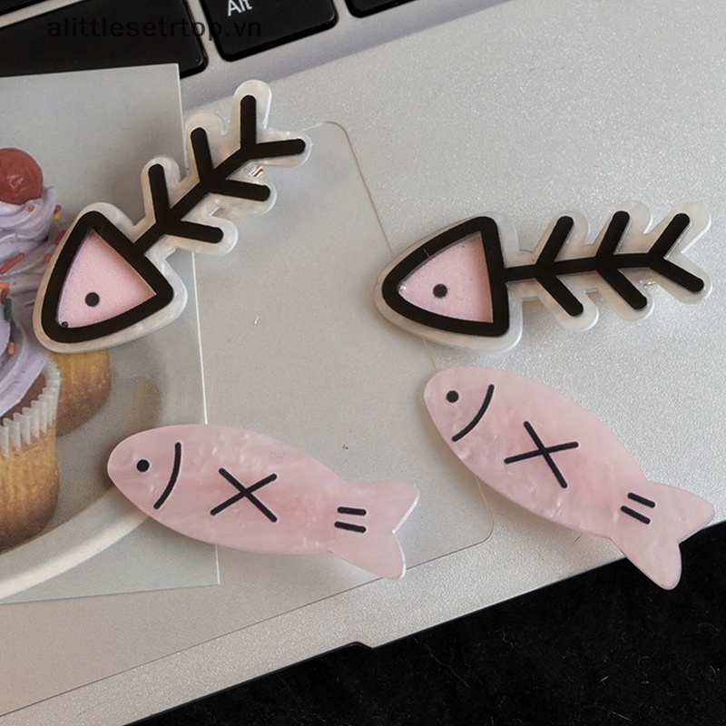 Alittlesetrtop 1 Kẹp Tóc Hình Xương Cá Nhỏ Xinh Vui Nhộn Thời Trang Cho Nữ