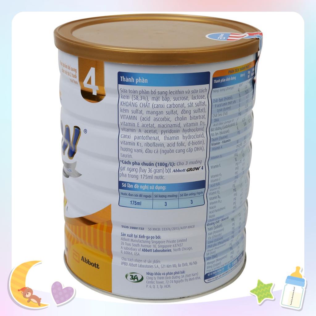 Sữa Abbott Grow 4 Giúp trẻ thông minh, cao lớn lon 1.7Kg Combo 2 lon