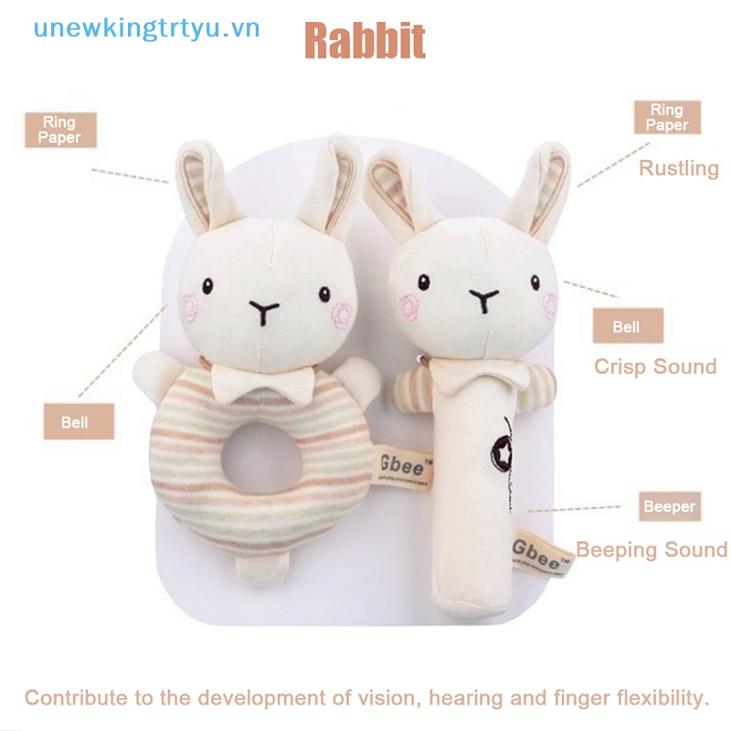 Unewtyu Đồ Chơi Lúc Lắc Hình Động Vật Nhồi Bông Mềm Mại Dễ Thương Giáo Dục Cho Bé vn